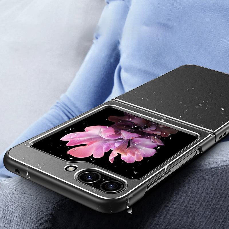 For Samsung Galaxy Z Flip 5G Case Metal+PC+TPU Matte Cell Phone Protective Cover