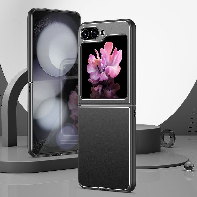 For Samsung Galaxy Z Flip 5G Case Metal+PC+TPU Matte Cell Phone Protective Cover