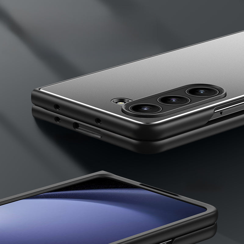 For Samsung Galaxy Z Fold 5G Matte Case Metal+PC+TPU Cell Phone Protective Cover