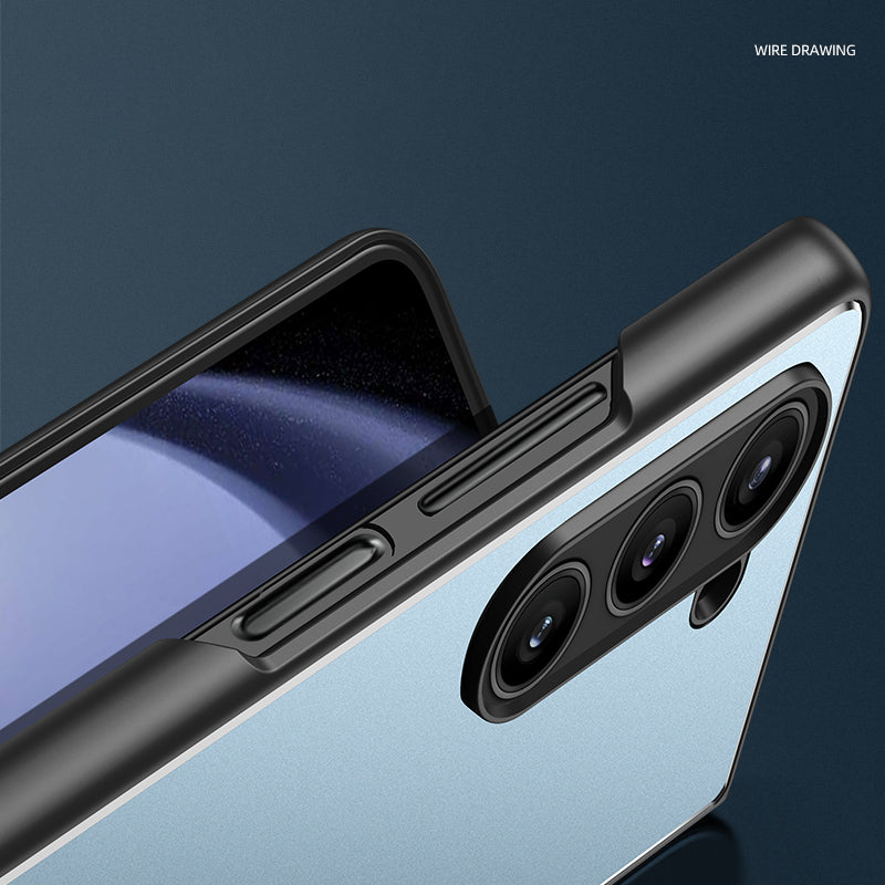 For Samsung Galaxy Z Fold 5G Matte Case Metal+PC+TPU Cell Phone Protective Cover