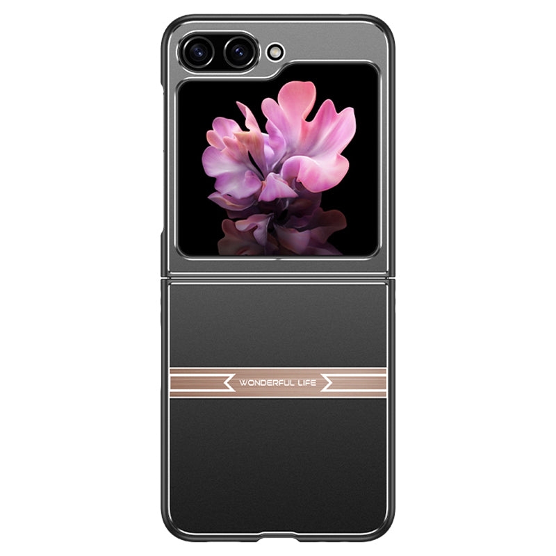 For Samsung Galaxy Z Flip 5G Case Metal+PC+TPU Matte Smartphone Cover