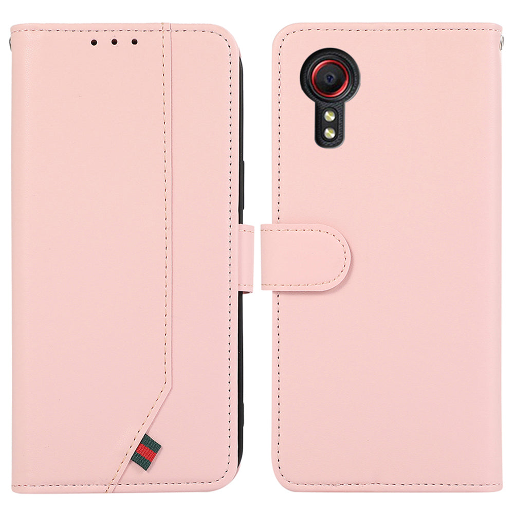 For Samsung Galaxy Xcover7 Leather Case RFID Blocking Phone Cover with Wallet Card Slots