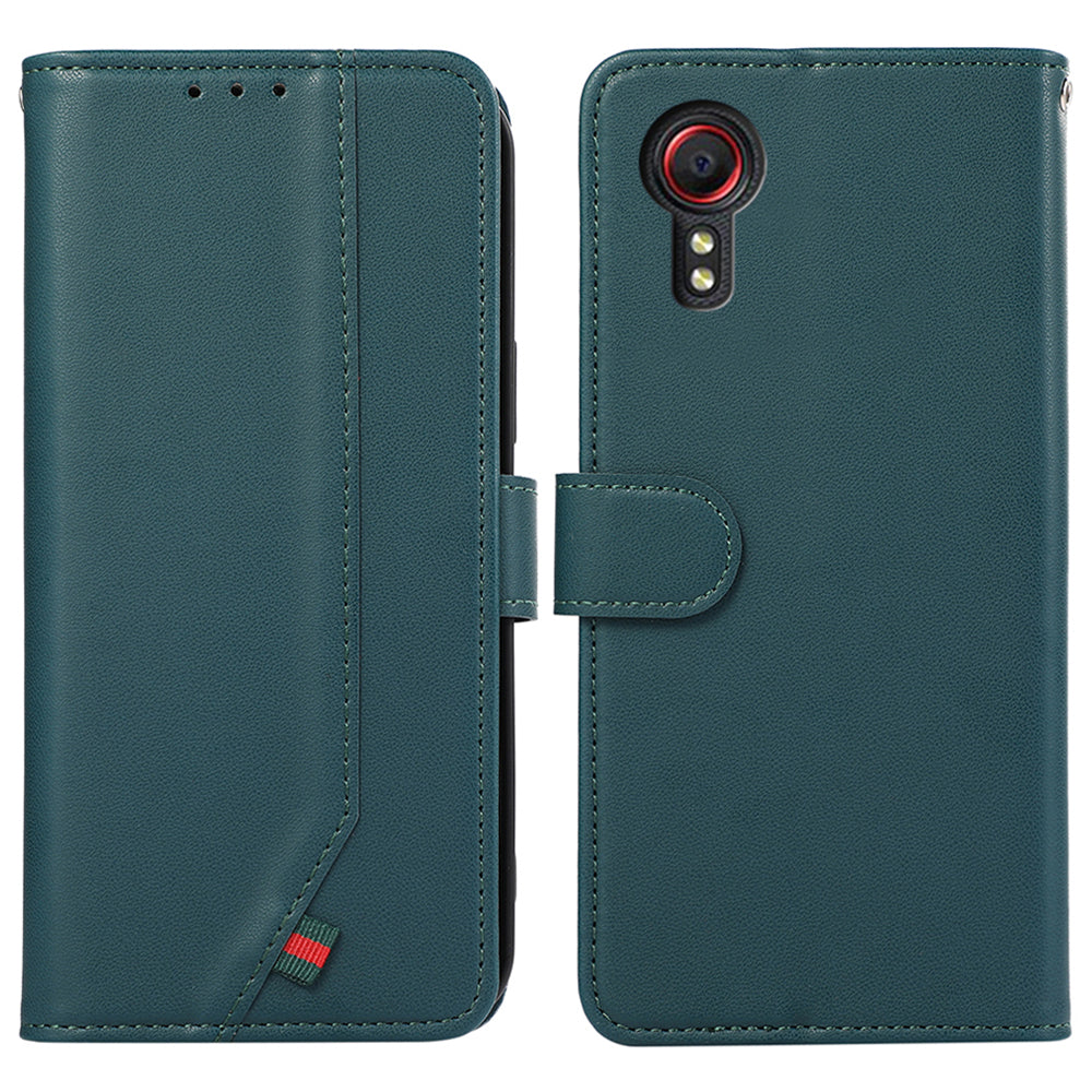 For Samsung Galaxy Xcover7 Leather Case RFID Blocking Phone Cover with Wallet Card Slots