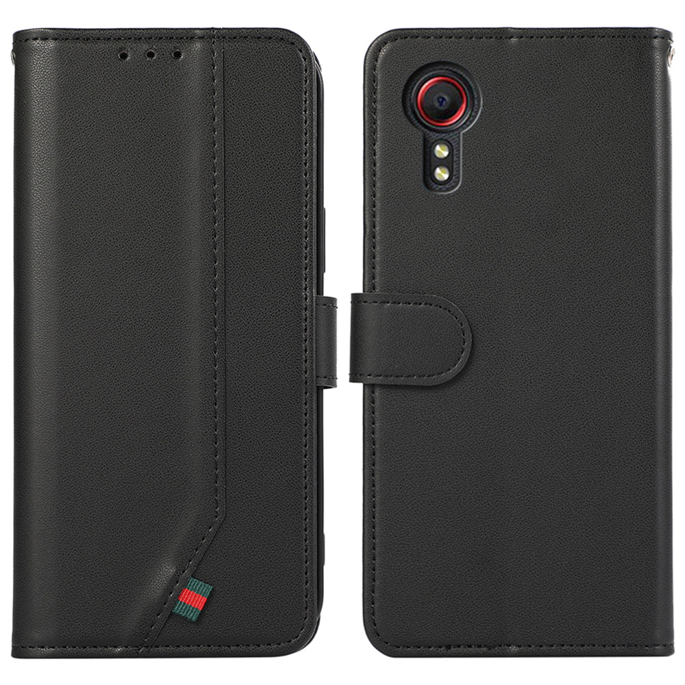 For Samsung Galaxy Xcover7 Leather Case RFID Blocking Phone Cover with Wallet Card Slots