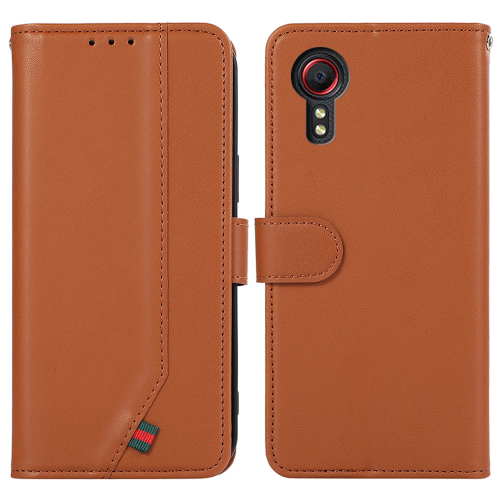 For Samsung Galaxy Xcover7 Leather Case RFID Blocking Phone Cover with Wallet Card Slots