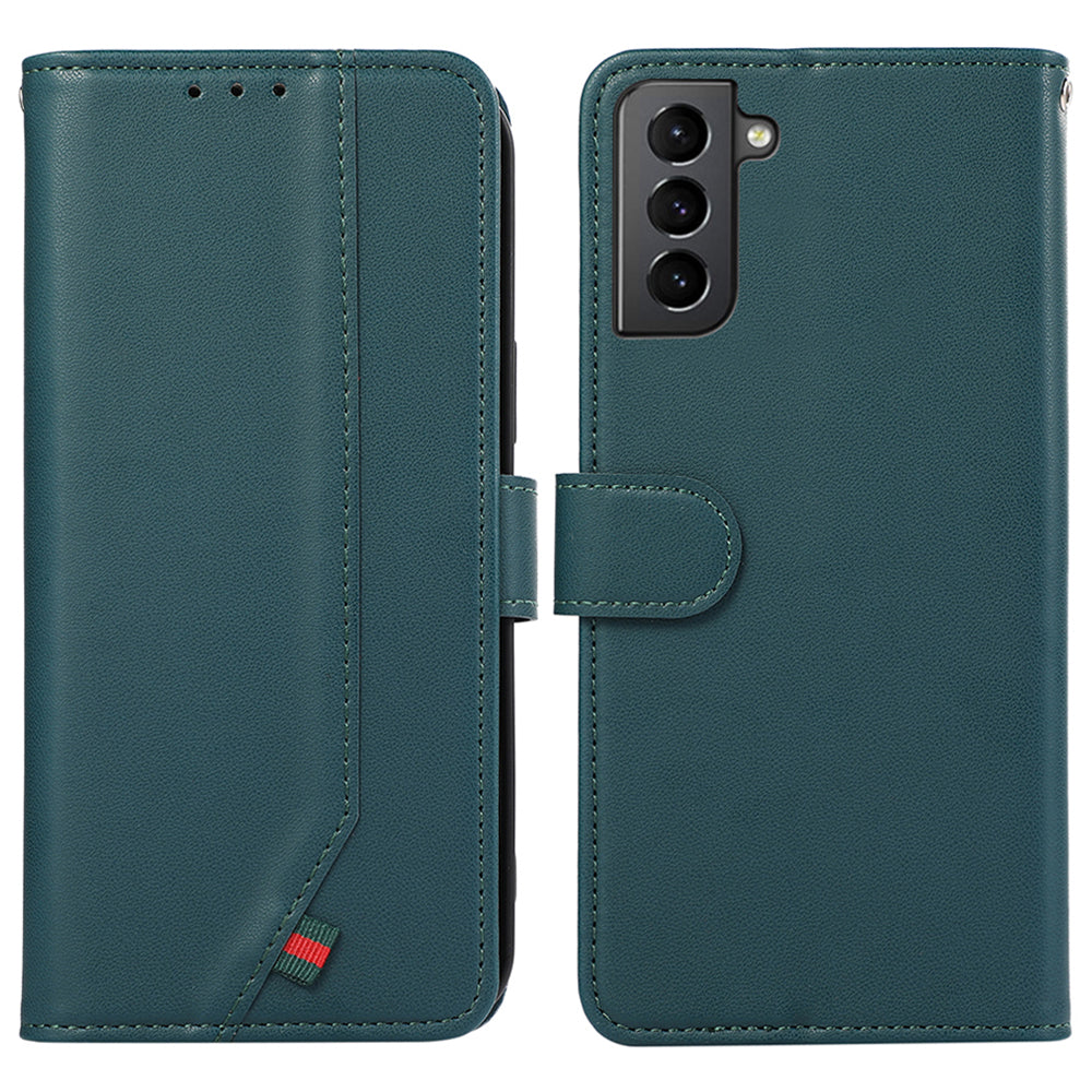 For Samsung Galaxy S21+ 5G Leather Case RFID Blocking Wallet Splicing Phone Cover