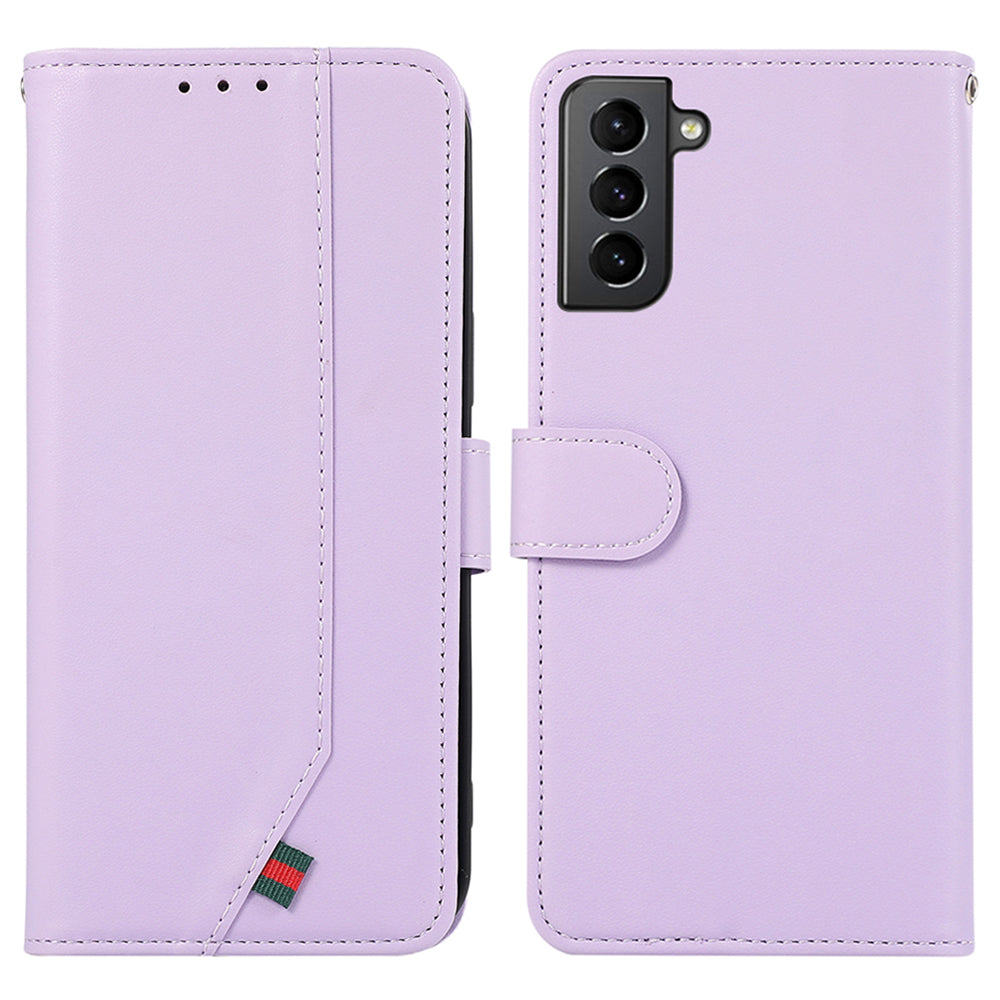 For Samsung Galaxy S21+ 5G Leather Case RFID Blocking Wallet Splicing Phone Cover