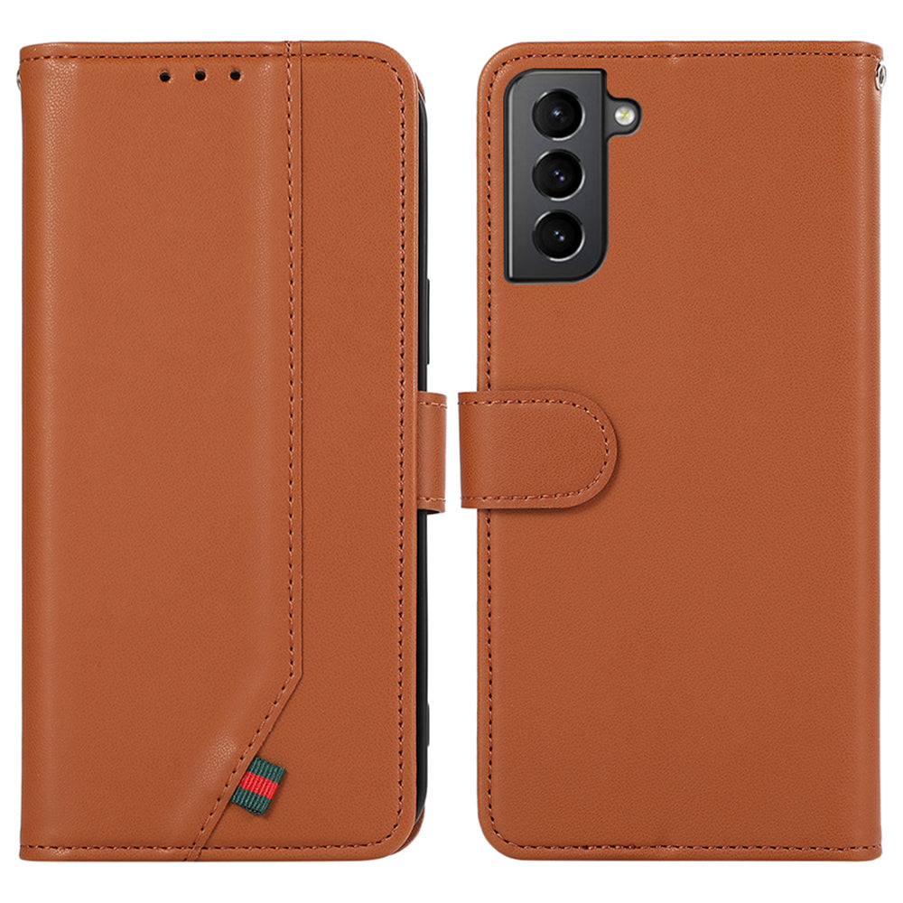 For Samsung Galaxy S21 4G / 5G Case Stand Wallet PU Leather RFID Blocking Phone Cover