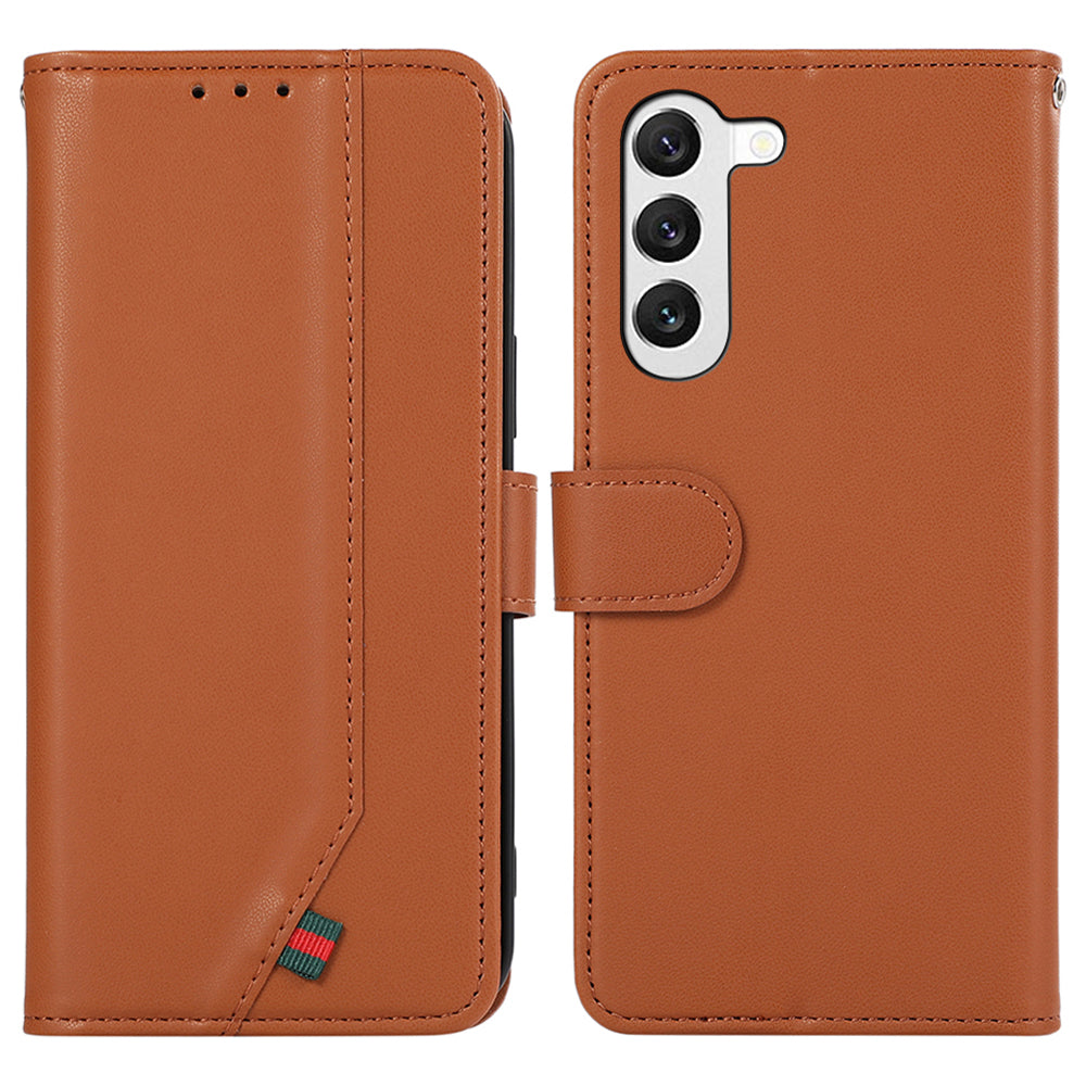 For Samsung Galaxy S23+ Case with RFID Blocking Magnetic Flip Folio PU Leather Phone Cover