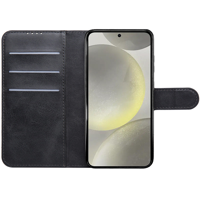 IMAK For Samsung Galaxy S24+ Case PU Leather Wallet Flip Phone Cover Folding Stand