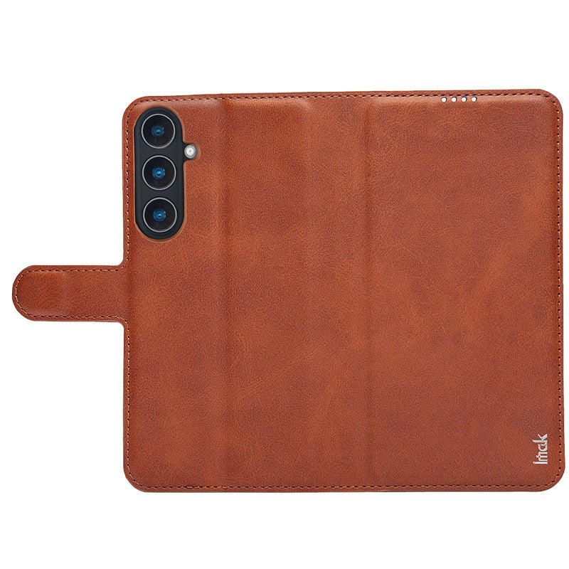 IMAK For Samsung Galaxy S24 Case Leather Card Holders Stand Phone Cover