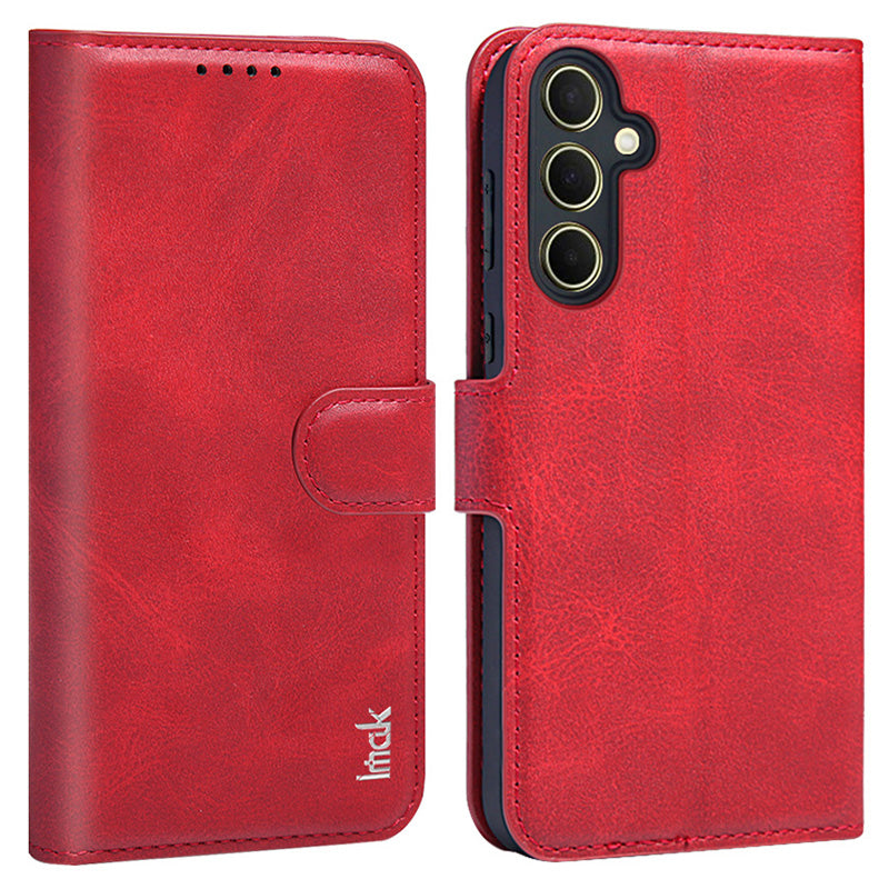 IMAK For Samsung Galaxy A55 5G Case Leather Card Holders Stand Phone Cover