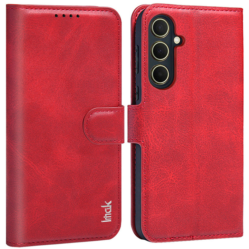 IMAK For Samsung Galaxy A35 5G Leather Case Stand Wallet Protective Phone Cover