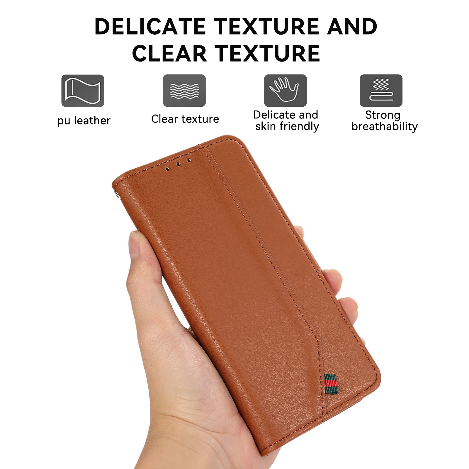 For iPhone 13 Pro Max Case RFID Blocking PU Leather Phone Cover with Wallet