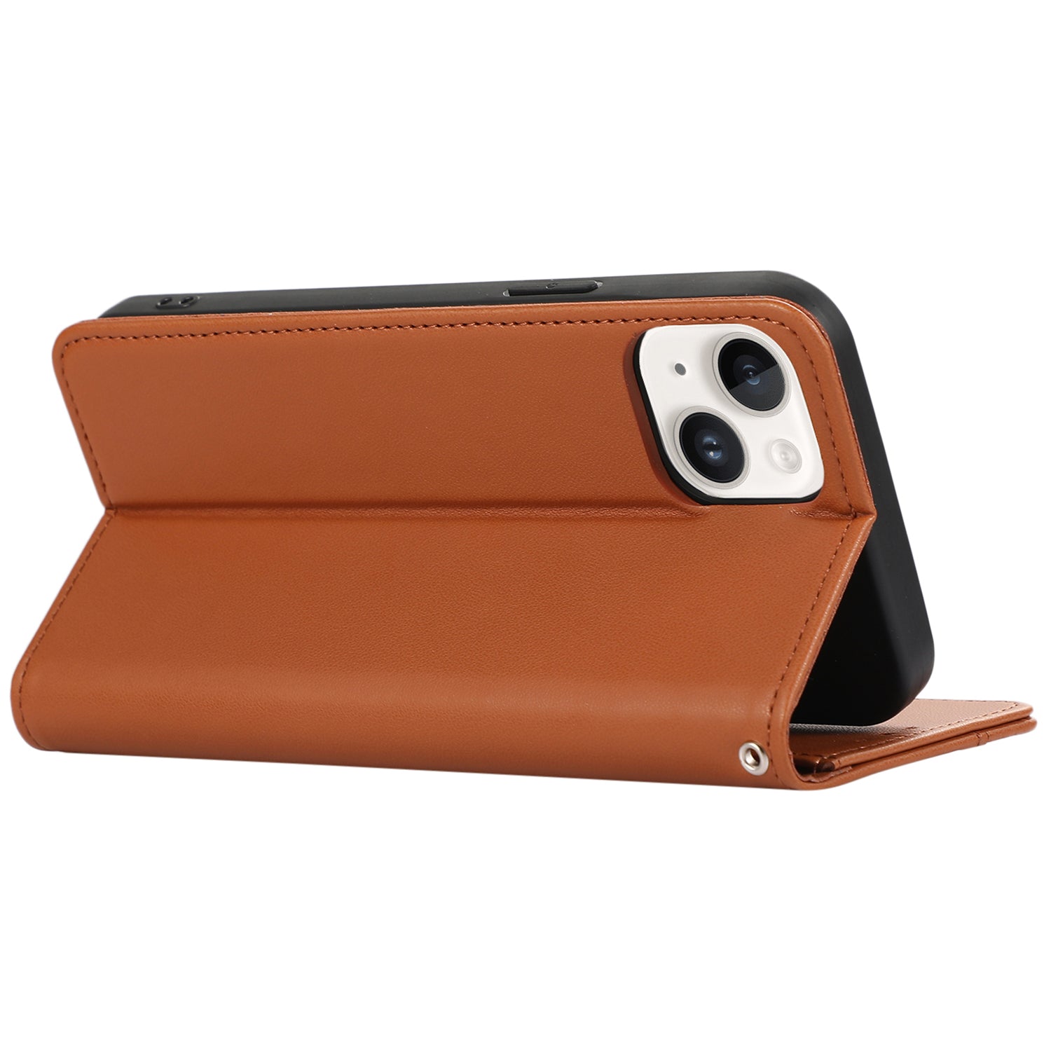 For iPhone 14 Plus Magnetic Phone Case RFID Blocking Leather Wallet Cover