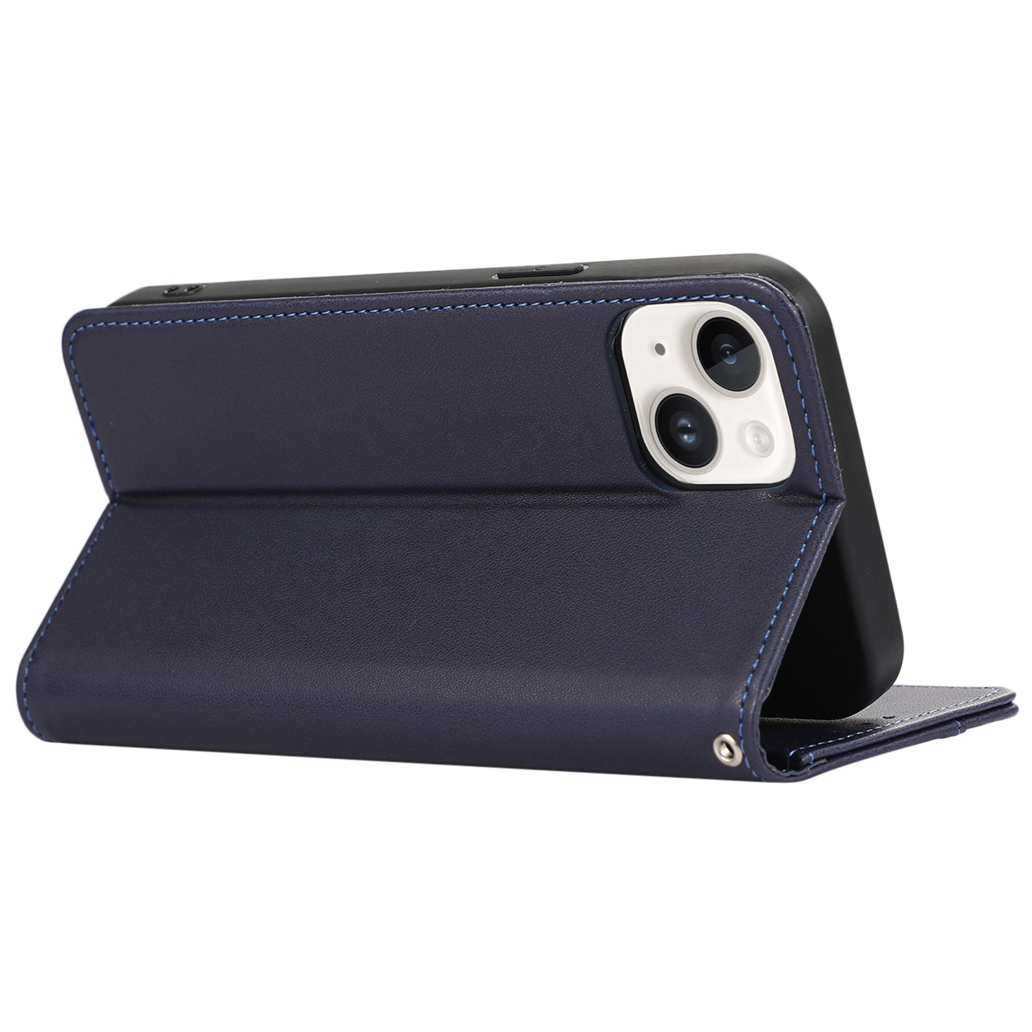 For iPhone 14 RFID Blocking Case PU Leather Wallet Phone Cover