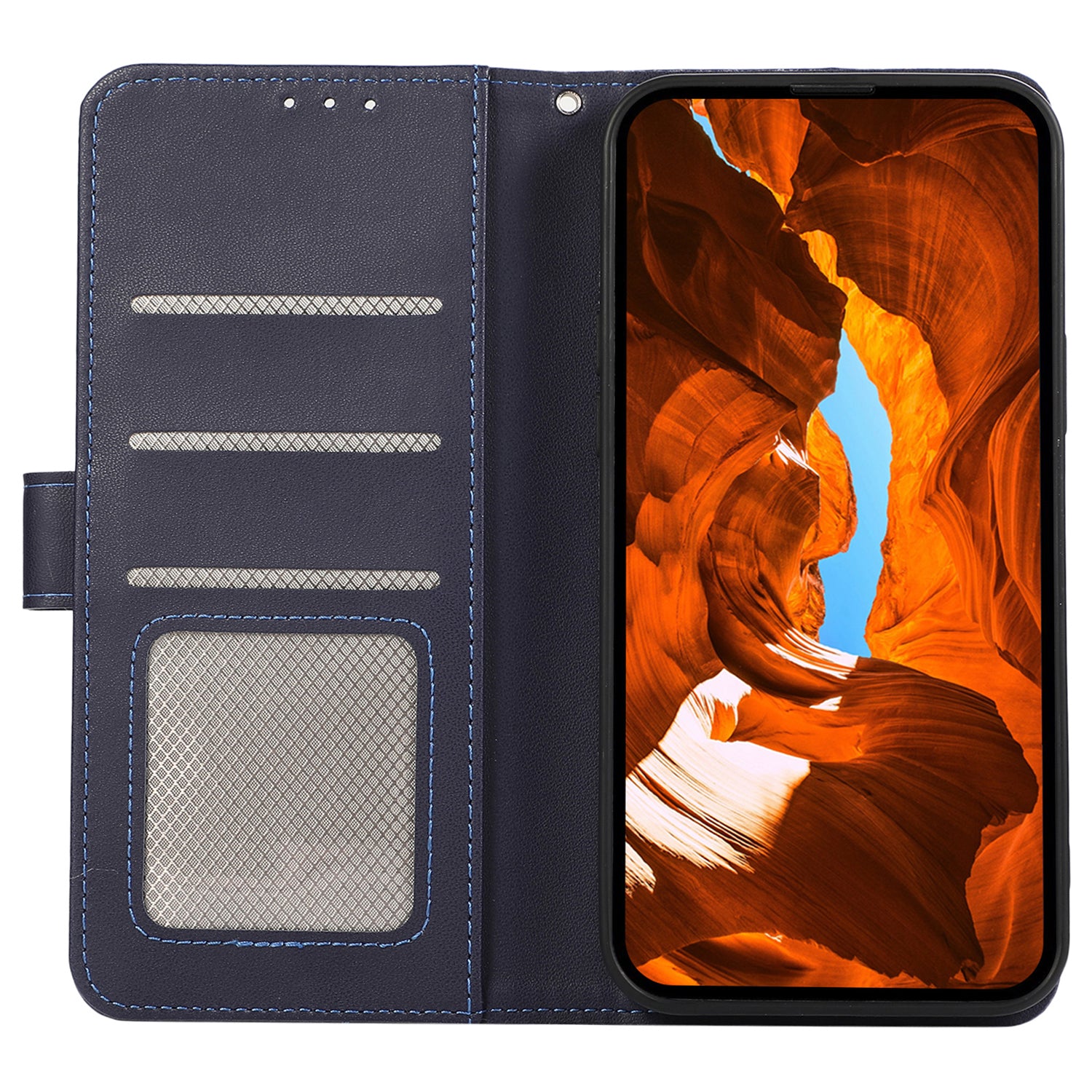 For iPhone 14 Pro Max Wallet Case RFID Blocking PU Leather Phone Cover