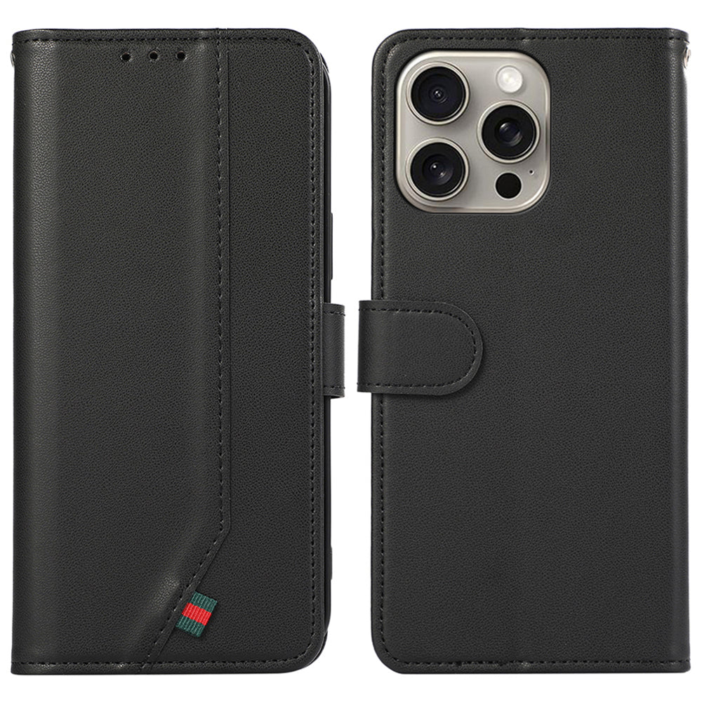 Wallet Case for iPhone 15 Pro Shell RFID Blocking PU Leather Stand Phone Cover