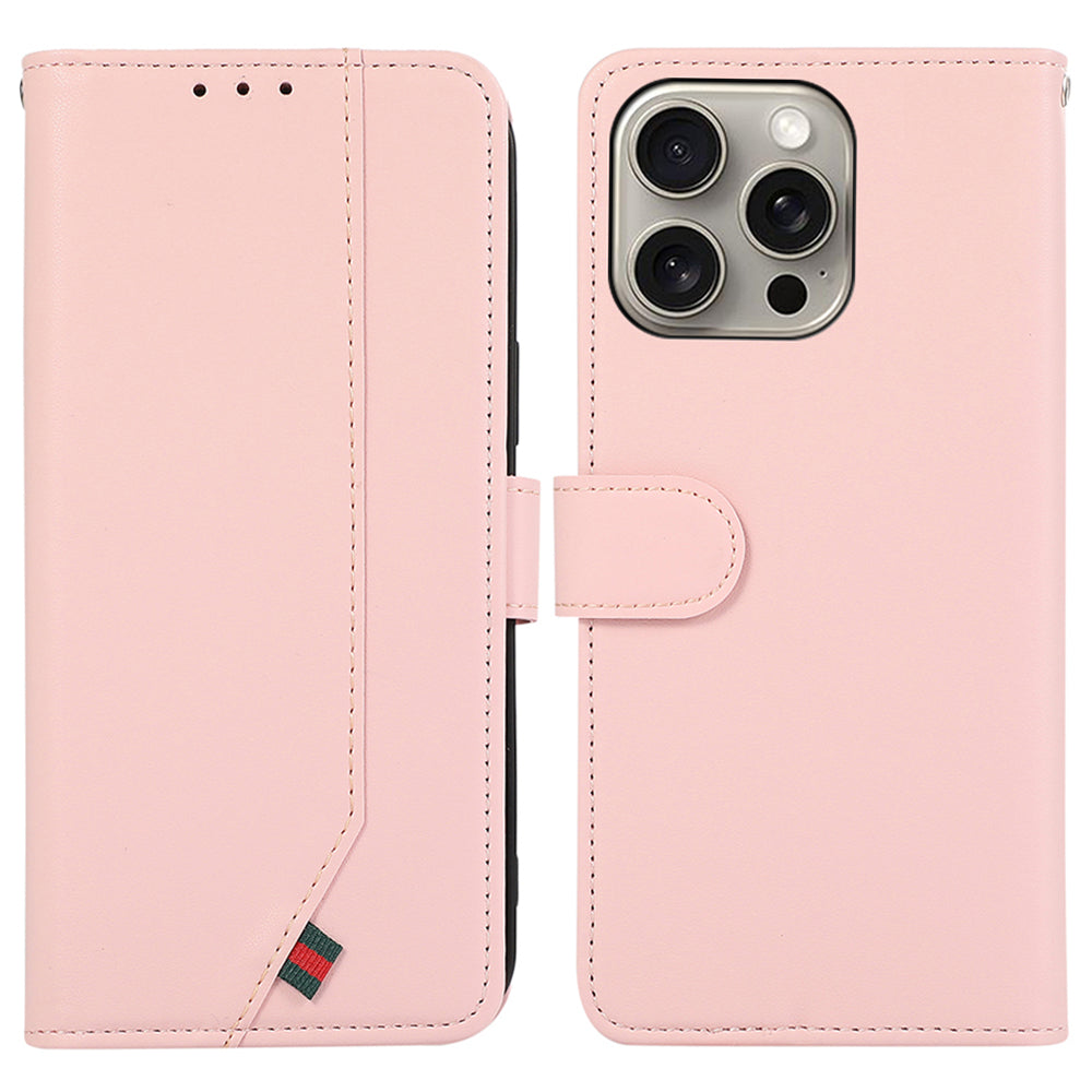 Wallet Case for iPhone 15 Pro Shell RFID Blocking PU Leather Stand Phone Cover