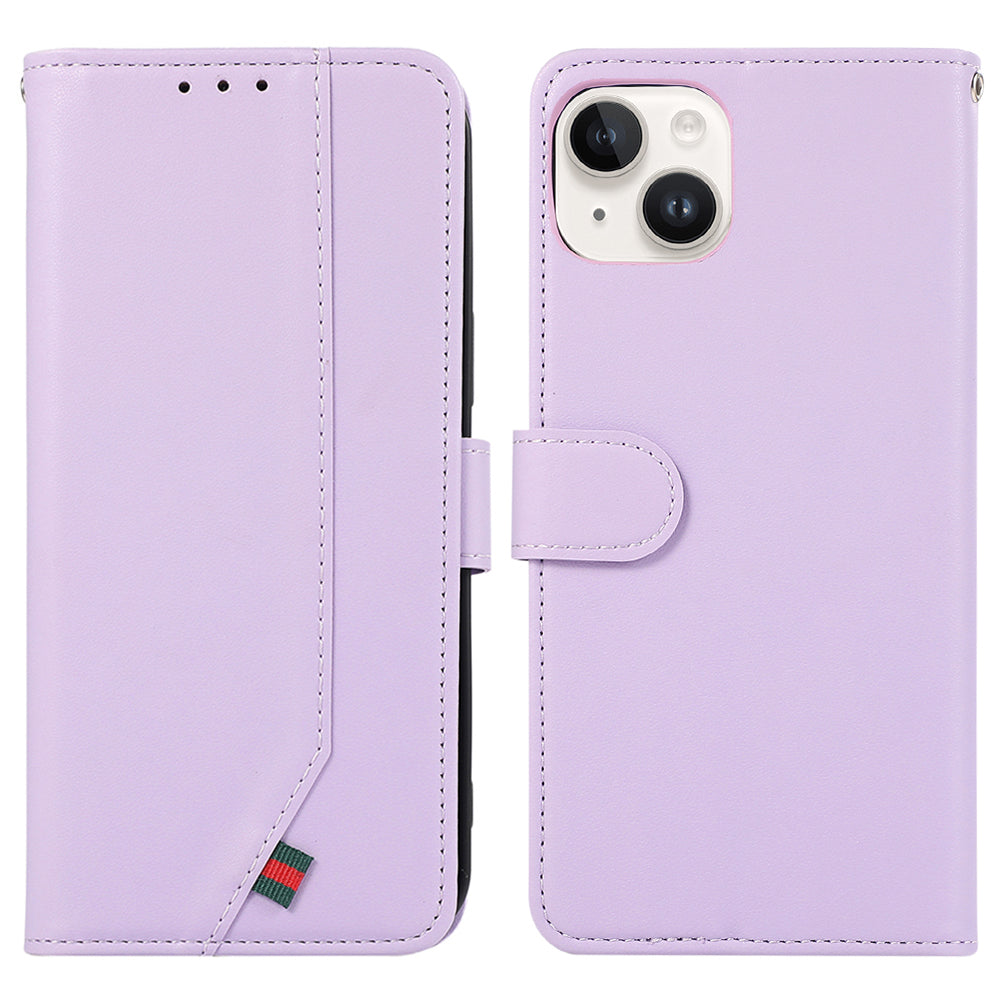Leather Case for iPhone 15 Plus Cover RFID Blocking Wallet Stand Phone Shell