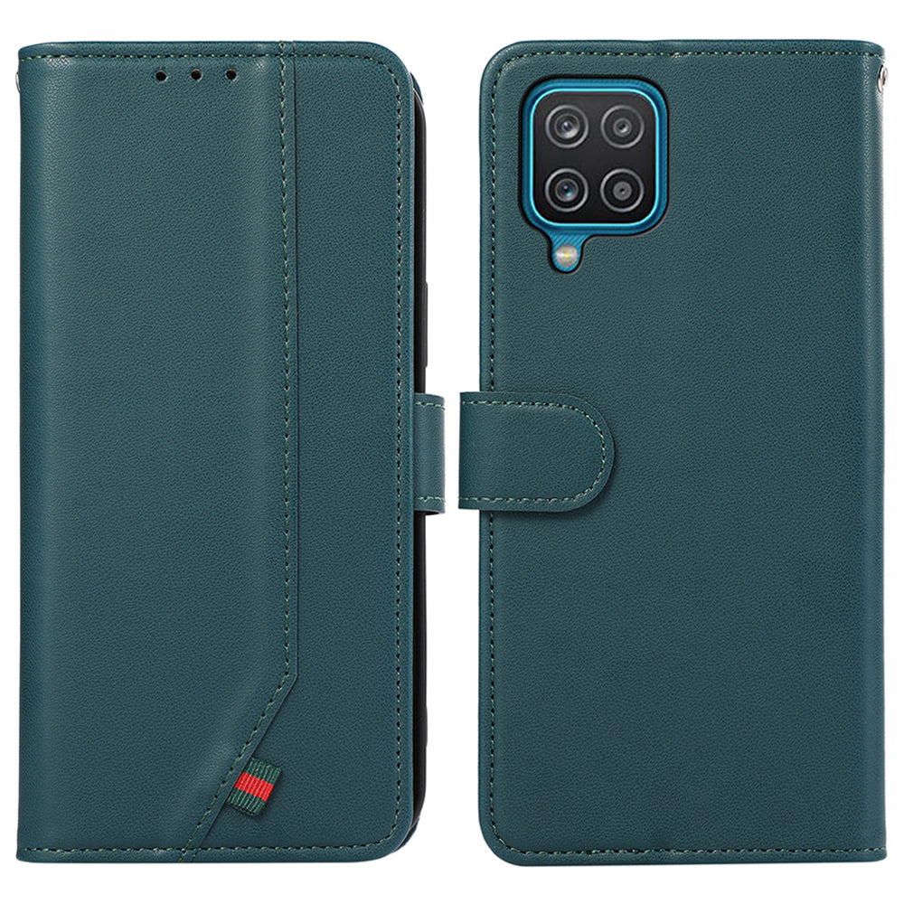 For Samsung Galaxy A12 Case Splicing Drop Protection RFID Blocking Phone Cover