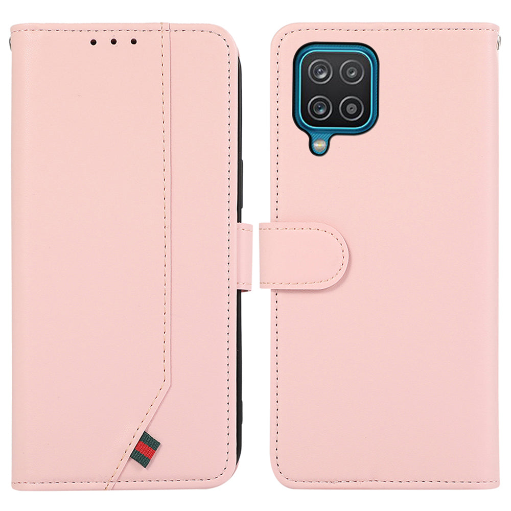 For Samsung Galaxy A12 Case Splicing Drop Protection RFID Blocking Phone Cover