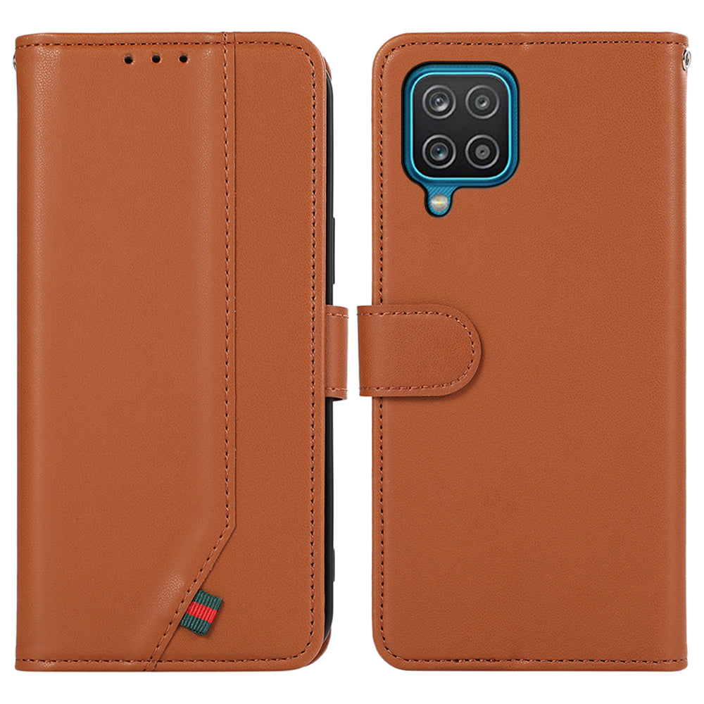 For Samsung Galaxy A12 Case Splicing Drop Protection RFID Blocking Phone Cover