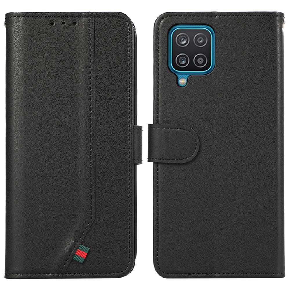 For Samsung Galaxy A12 Case Splicing Drop Protection RFID Blocking Phone Cover