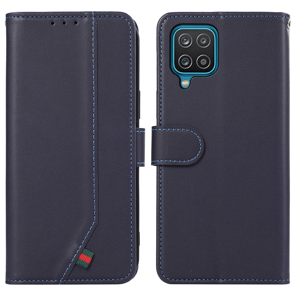 For Samsung Galaxy A12 Case Splicing Drop Protection RFID Blocking Phone Cover