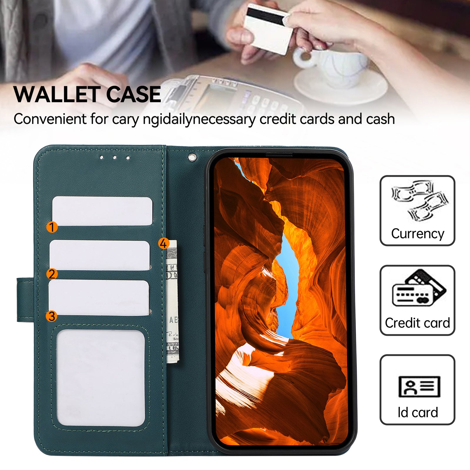 For Samsung Galaxy A33 5G Case PU Leather Blocking RFID Flip Magnetic Wallet Phone Cover