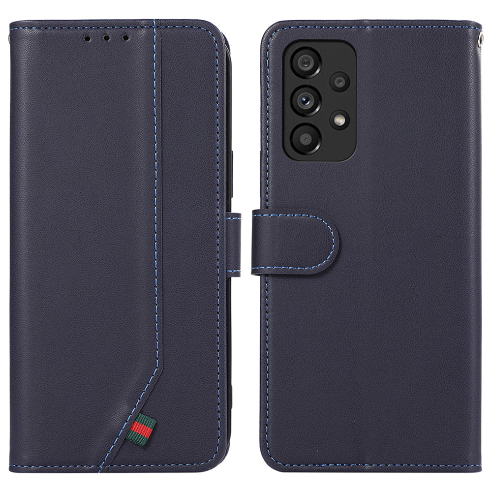 For Samsung Galaxy A33 5G Case PU Leather Blocking RFID Flip Magnetic Wallet Phone Cover