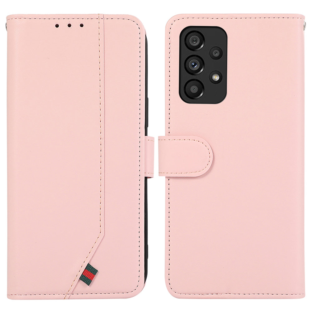 For Samsung Galaxy A33 5G Case PU Leather Blocking RFID Flip Magnetic Wallet Phone Cover