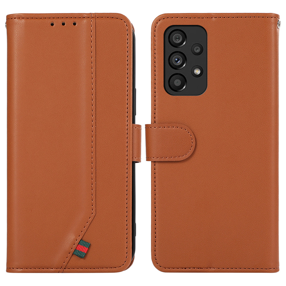 For Samsung Galaxy A33 5G Case PU Leather Blocking RFID Flip Magnetic Wallet Phone Cover