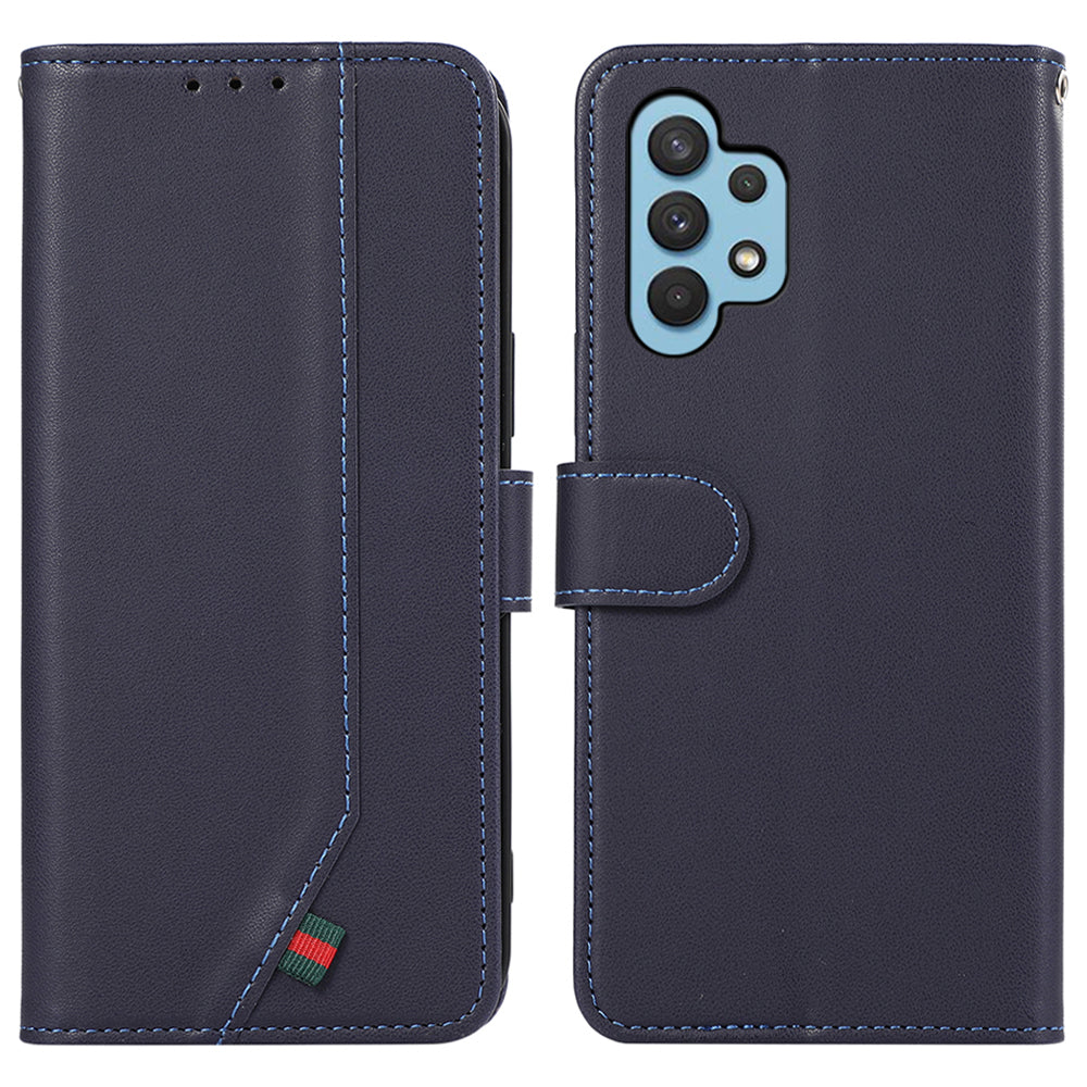 For Samsung Galaxy A32 4G (EU Version) Wallet Case PU Leather RFID Blocking Flip Phone Cover