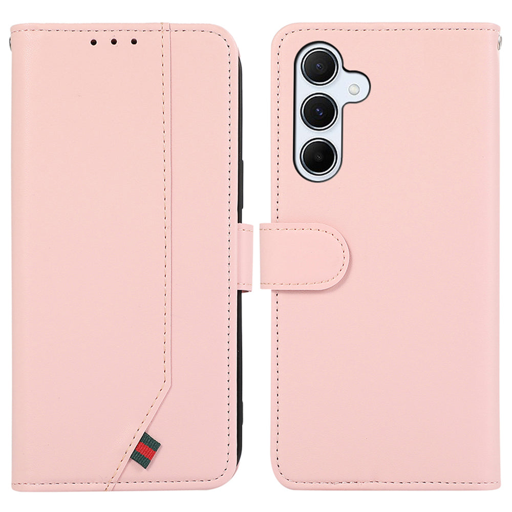 For Samsung Galaxy A34 5G Case Wallet RFID Blocking Splicing PU Leather Phone Cover