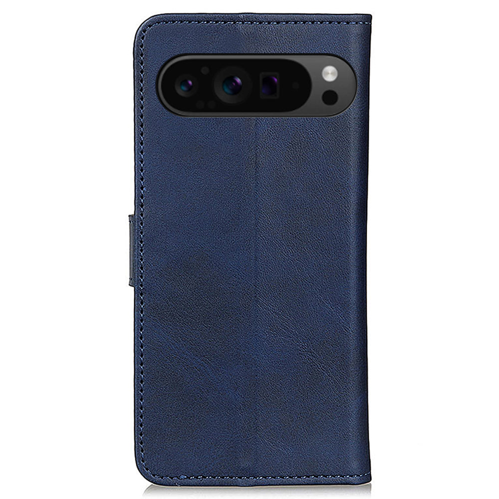 For Google Pixel 9 Pro Case Cowhide Texture Leather Wallet Stand Shockproof Phone Cover