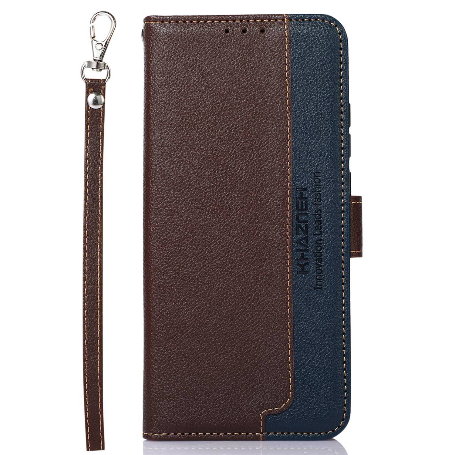 KHAZNEH For Google Pixel 9 Pro Case RFID Blocking Leather Litchi Texture Phone Cover