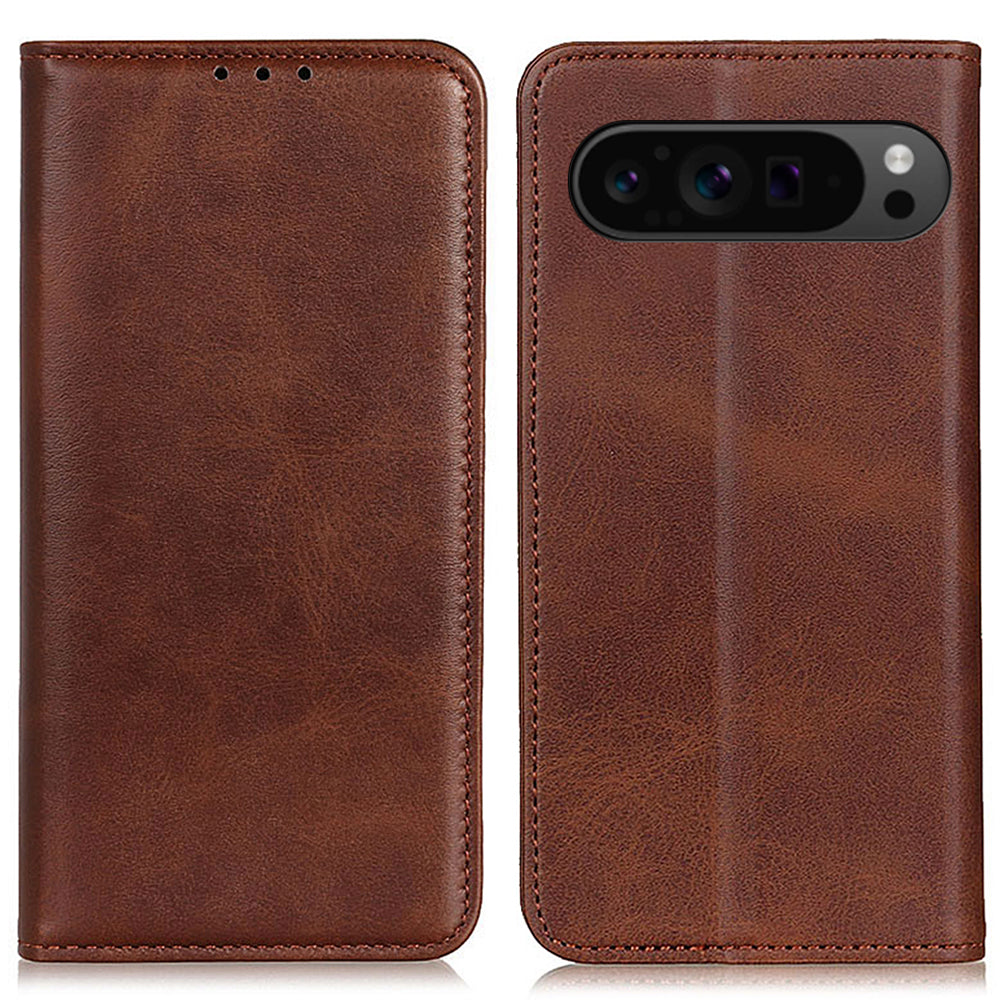 For Google Pixel 9 Pro Case Stand Hidden Magnetic Adsorption Split Leather Phone Cover