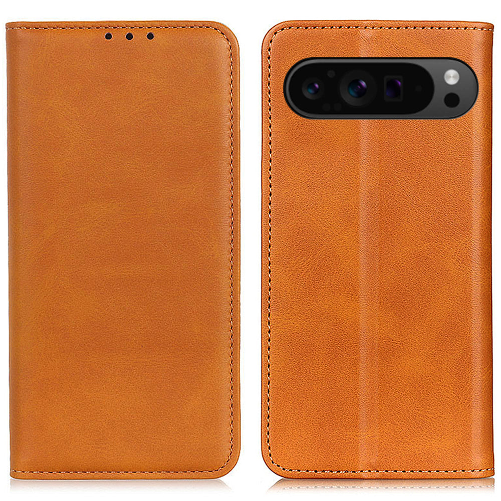 For Google Pixel 9 Pro Case Stand Hidden Magnetic Adsorption Split Leather Phone Cover