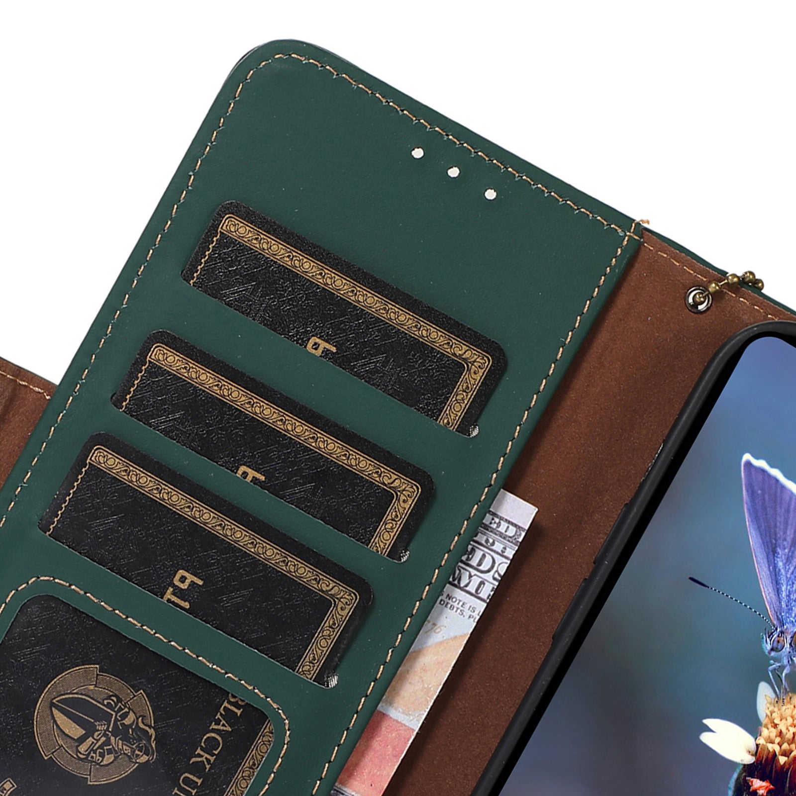 For Google Pixel 9 Pro Case Genuine Cow Leather Magnetic Folio Phone Cover RFID Blocking