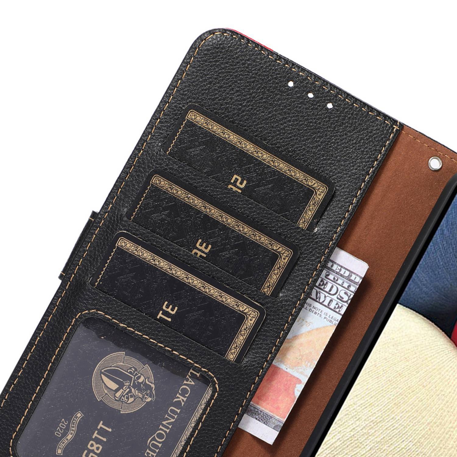 KHAZNEH For Google Pixel 9 Wallet Case RFID Blocking Litchi Texture Leather Phone Cover