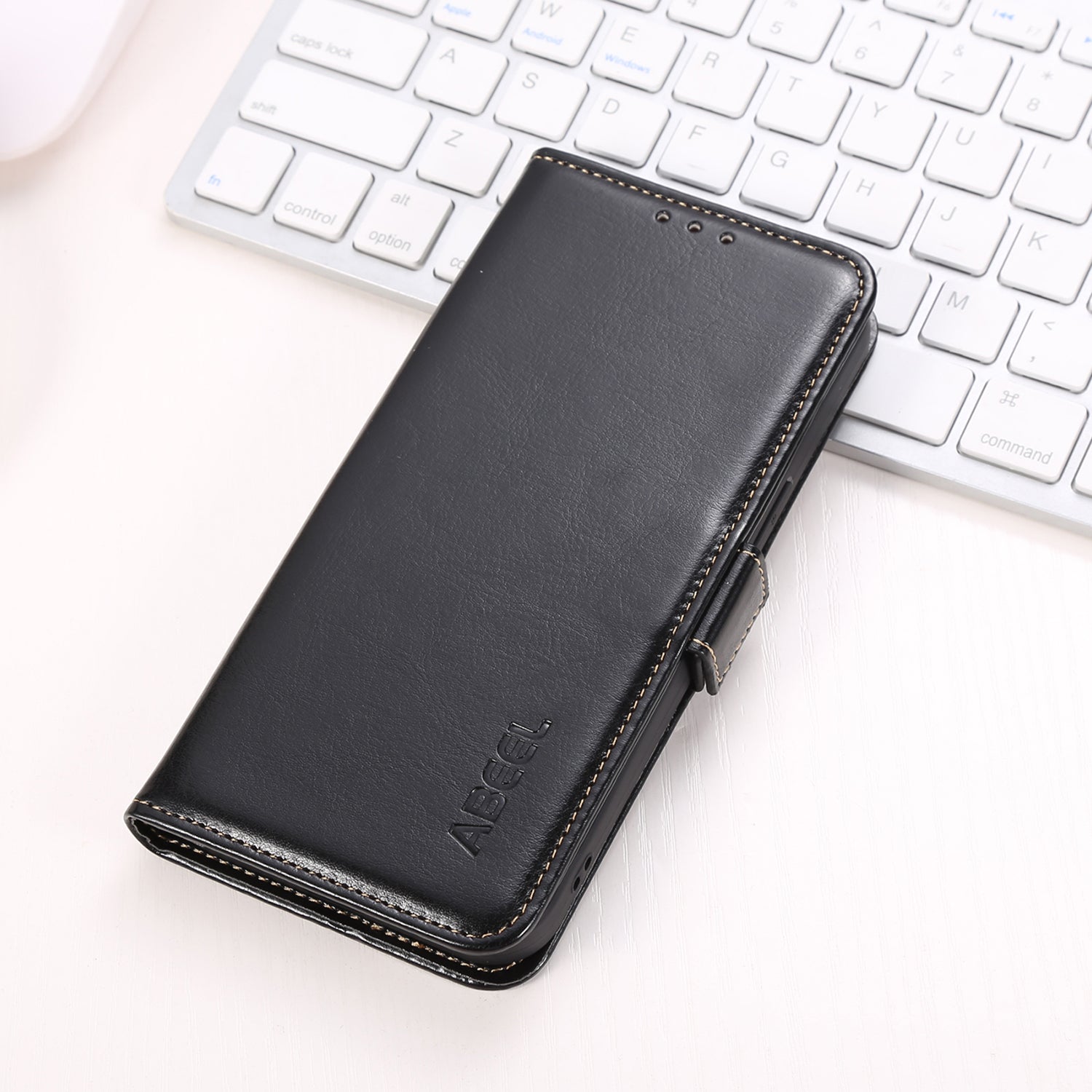 ABEEL For Google Pixel 9 Magnetic Phone Case PU Leather Crazy Horse Texture Cover