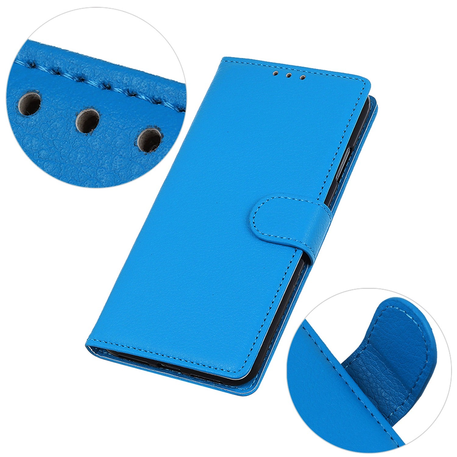 For Google Pixel 9 Case PU Leather Phone Protective Cover Litchi Texture Phone Stand