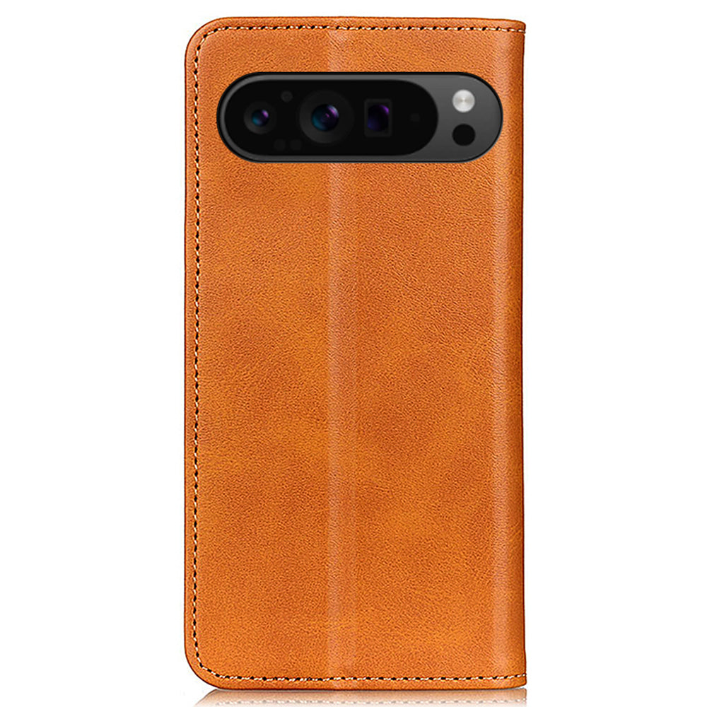 For Google Pixel 9 Case Split Leather Magnetic Adsorption Shockproof Flip Phone Cover