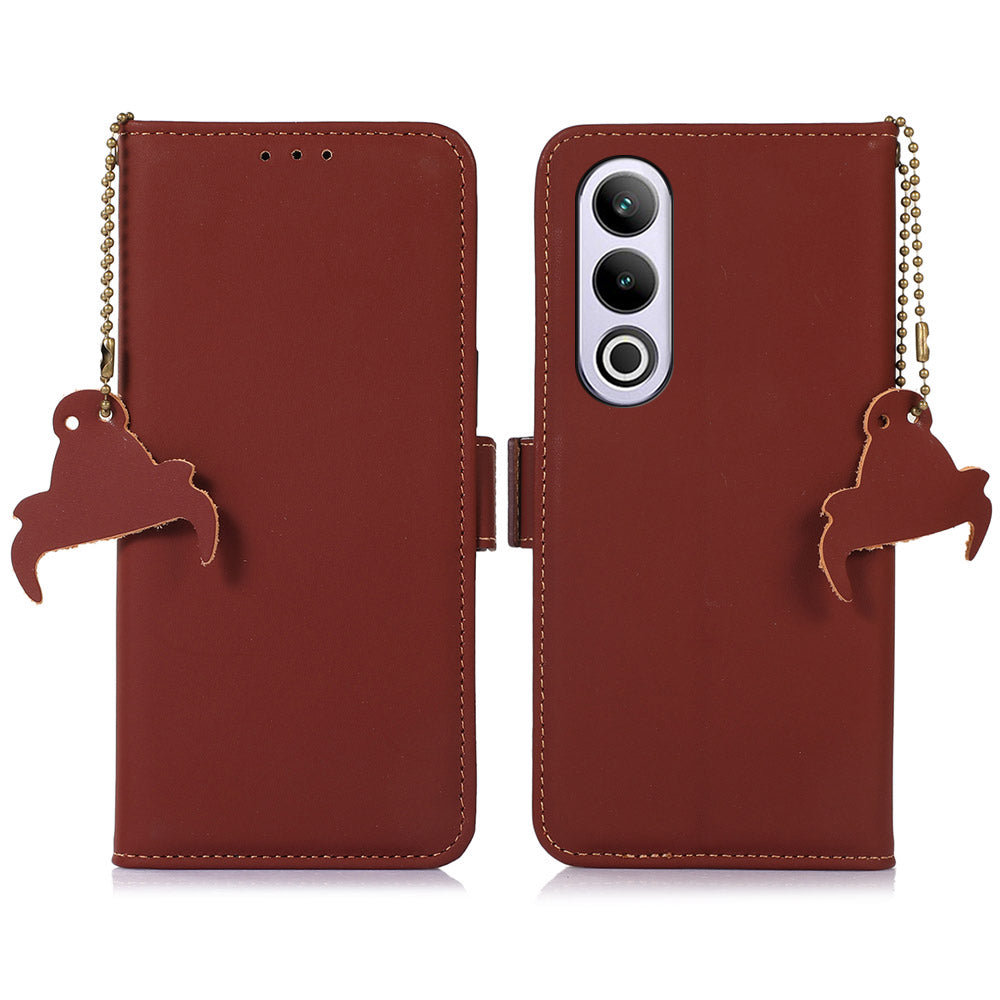 For OnePlus Nord CE4 5G / Ace 3V 5G Case Genuine Cow Leather Phone Cover Drop-proof Wallet Cover