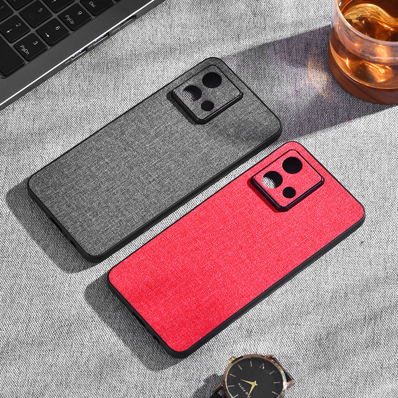 For Motorola Edge 40 Neo 5G Case Anti-Scratch PC+Cloth Mobile Phone Cover