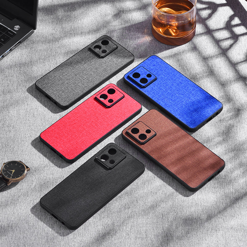 For Motorola Edge 40 Neo 5G Case Anti-Scratch PC+Cloth Mobile Phone Cover