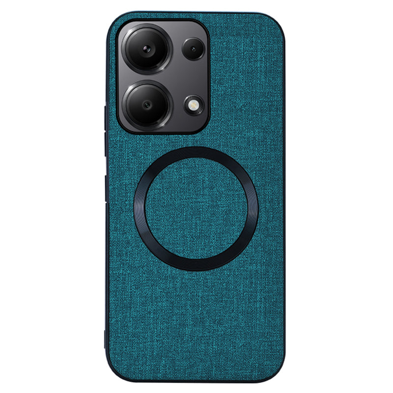 For Xiaomi Redmi Note 13 Pro 4G / Poco M6 Pro 4G Case TPU+Cloth Phone Cover Compatible with MagSafe