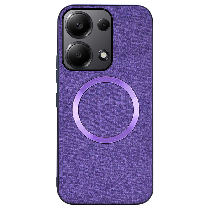 For Xiaomi Redmi Note 13 Pro 4G / Poco M6 Pro 4G Case TPU+Cloth Phone Cover Compatible with MagSafe