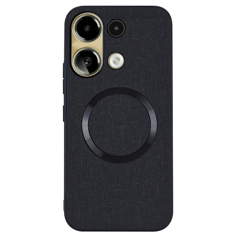 For Xiaomi Redmi Note 13 4G Case Scratch-proof TPU+Cloth Phone Shell Compatible with MagSafe